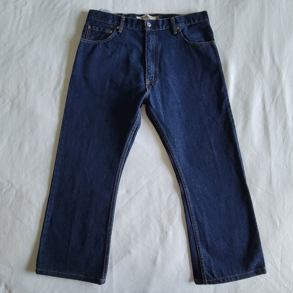 Levi's 517 Boot Cut Blue Jeans Dark Wash Men's 36x29 Cowboy Core Western Denim